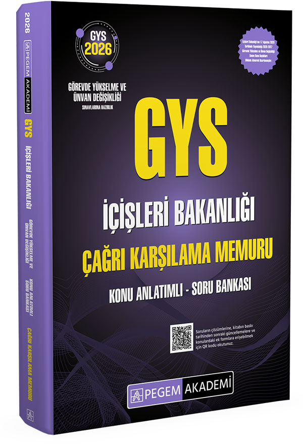 2026 GYS İçişleri Bakanlığı Çağrı Karşılama Memuru Konu Anlatımlı Soru Bankası 2026 GYS İçişleri Bakanlığı Çağrı Karşılama Memuru Konu Anlatımlı Soru Bankası
