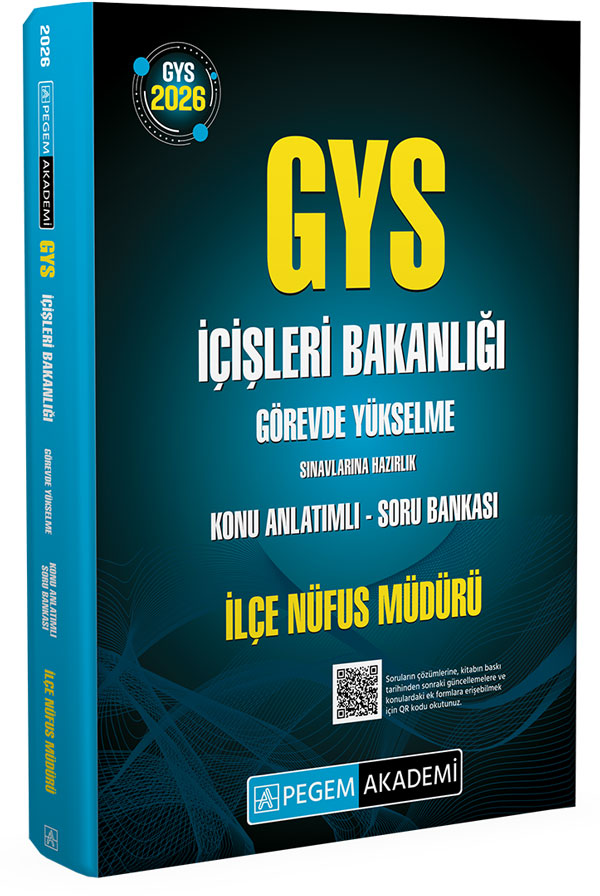 2026 GYS İçişleri Bakanlığı Görevde Yükselme Sınavlarına Hazırlık İlçe Nüfus Müdürü Konu Anlatımlı Soru Bankası 2026 GYS İçişleri Bakanlığı Görevde Yükselme Sınavlarına Hazırlık İlçe Nüfus Müdürü Konu Anlatımlı Soru Bankası