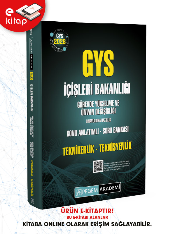 2026 GYS İçişleri Bakanlığı Görevde Yükselme ve Ünvan Değişikliği Sınavlarına Hazırlık Teknikerlik-Teknisyenlik Konu Anlatımlı Soru Bankası E-Kitap 2026 GYS İçişleri Bakanlığı Görevde Yükselme ve Ünvan Değişikliği Sınavlarına Hazırlık Teknikerlik-Teknisyenlik Konu Anlatımlı Soru Bankası E-Kitap