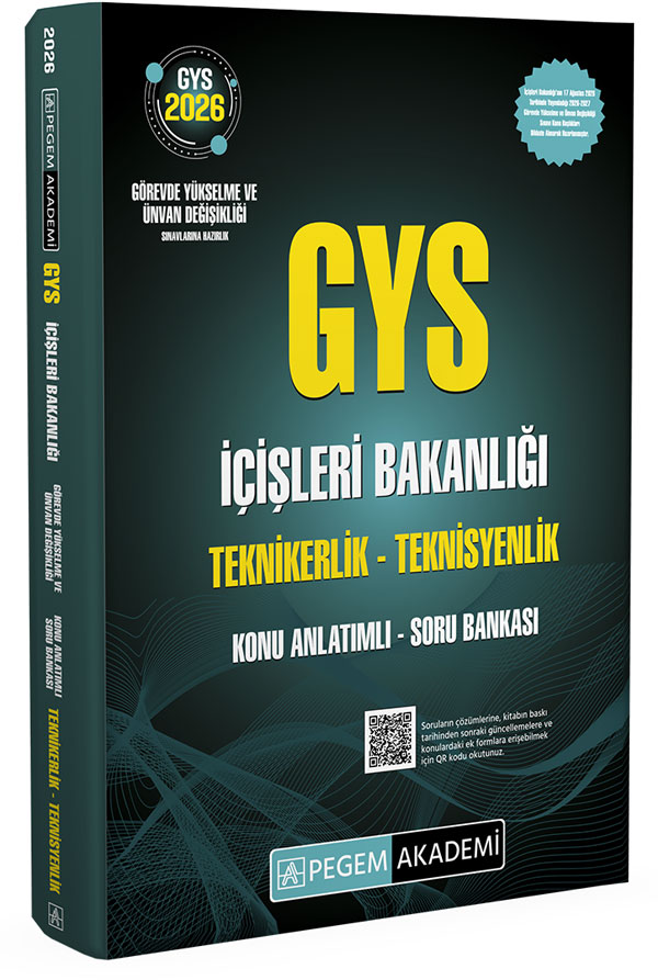 2026 GYS İçişleri Bakanlığı Konu Anlatımlı Soru Bankası-Teknikerlik, Teknisyenlik