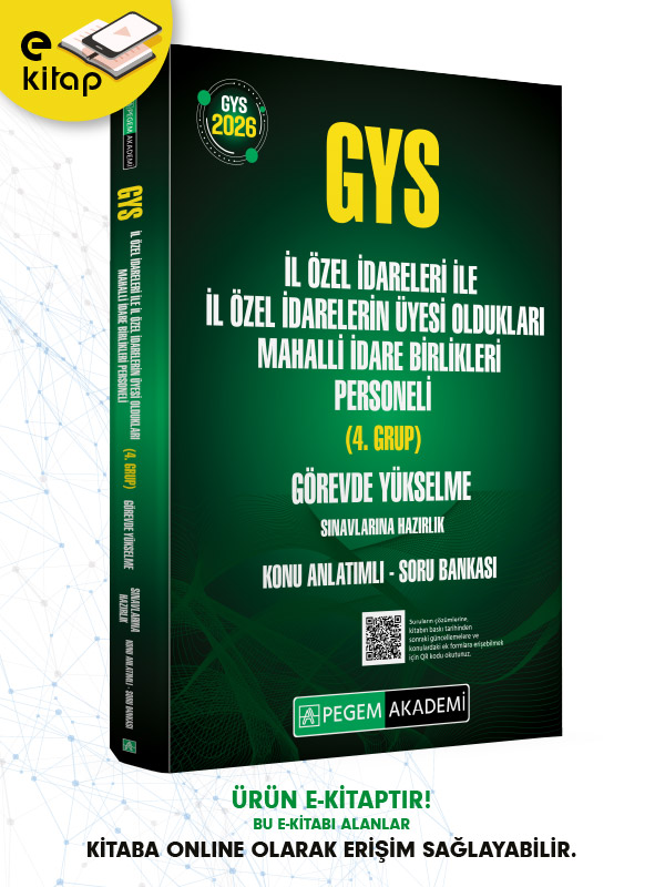 2026 GYS İl Özel İdareleri ile İl Özel İdarelerinin Üyesi Oldukları Mahalli İdare Birlikleri Personeli (4. Grup) Görevde Yükselme Sınavlarına Hazırlık Konu Anlatımlı Soru Bankası E-Kitap