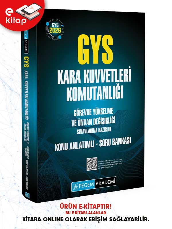 2026 GYS Kara Kuvvetleri Komutanlığı Görevde Yükselme ve Ünvan Değişikliği Sınavlarına Hazırlık Konu Anlatımlı Soru Bankası E-Kitap 2026 GYS Kara Kuvvetleri Komutanlığı Görevde Yükselme ve Ünvan Değişikliği Sınavlarına Hazırlık Konu Anlatımlı Soru Bankası E-Kitap