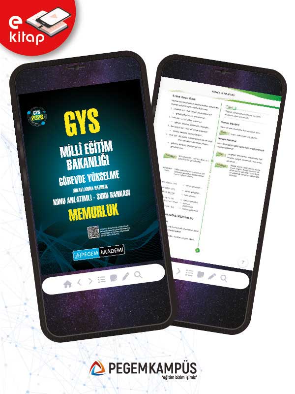 2026 GYS MEB Görevde Yükselme Sınavlarına Hazırlık Konu Anlatımlı Soru Bankası MEMURLUK E-Kitap