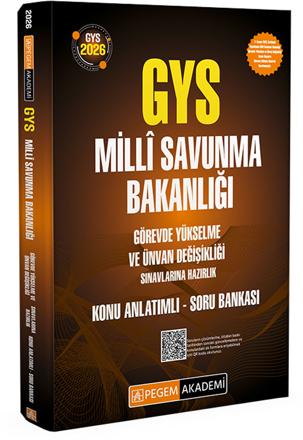 2026 GYS Milli Savunma Bakanlığı Görevde Yükselme ve Ünvan Değişikliği Sınavı Konu Anlatımlı Soru Bankası 2026 GYS Milli Savunma Bakanlığı Görevde Yükselme ve Ünvan Değişikliği Sınavı Konu Anlatımlı Soru Bankası