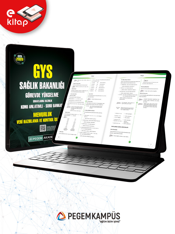 2026 GYS Sağlık Bakanlığı Görevde Yükselme Sınavlarına Hazırlık Memurluk-Veri Hazırlama ve Kontrol İşletmeni Konu Anlatımlı Soru Bankası E-Kitap