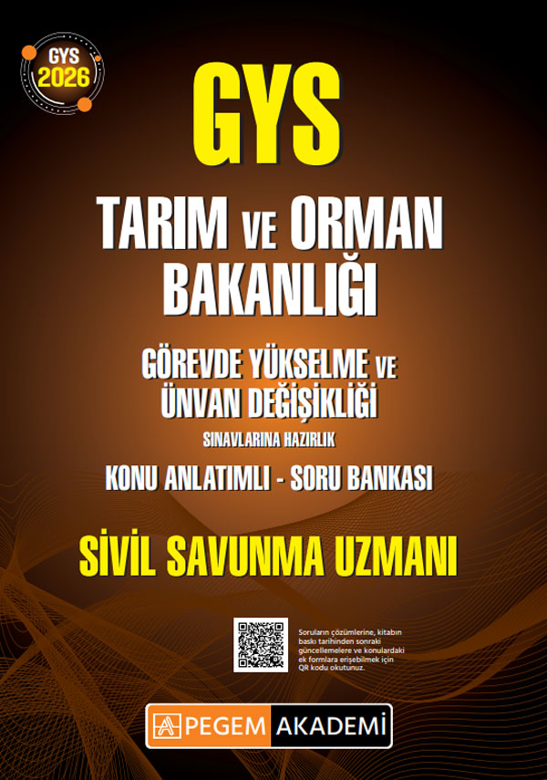 2026 GYS Tarım ve Orman Bakanlığı Konu Anlatımlı Soru Bankası-Sivil Savunma Uzmanı 2026 GYS Tarım ve Orman Bakanlığı Konu Anlatımlı Soru Bankası-Sivil Savunma Uzmanı