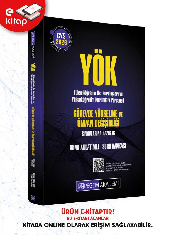 2026 GYS YÖK Görevde Yükselme ve Ünvan Değişikliği Sınavlarına Hazırlık Konu Anlatımlı Soru Bankası E-Kitap