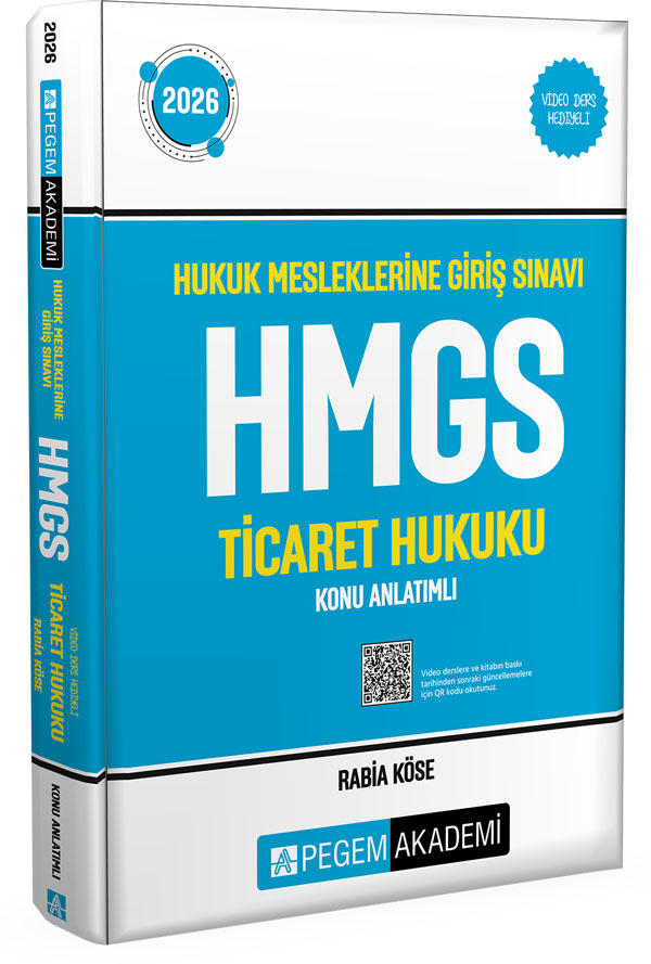 2026 Hukuk Mesleklerine Giriş Sınavı HMGS Ticaret Hukuku Konu Anlatımlı 2026 Hukuk Mesleklerine Giriş Sınavı HMGS Ticaret Hukuku Konu Anlatımlı