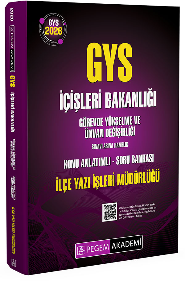 2026 İçişleri Bakanlığı Görevde Yükselme Ve Ünvan Değişikliği Sınavlarına Hazırlık İlçe Yazı İşleri Müdürlüğü Konu Anlatımlı Soru Bankası 2026 İçişleri Bakanlığı Görevde Yükselme Ve Ünvan Değişikliği Sınavlarına Hazırlık İlçe Yazı İşleri Müdürlüğü Konu Anlatımlı Soru Bankası