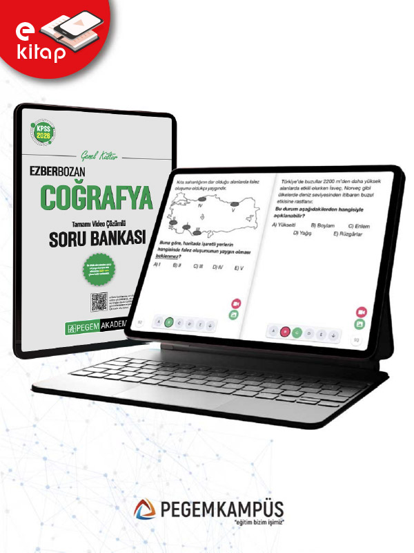 2026 KPSS Genel Kültür Coğrafya Tamamı Video Çözümlü Ezberbozan E-Soru Bankası