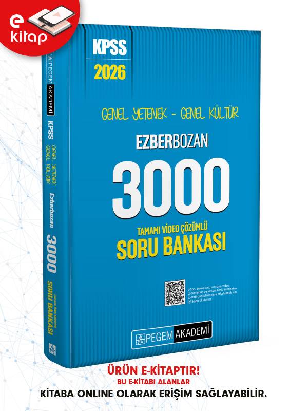 2026 KPSS Genel Yetenek Genel Kültür 3000 Tamamı Video Çözümlü Ezberbozan E-Soru Bankası 2026 KPSS Genel Yetenek Genel Kültür 3000 Tamamı Video Çözümlü Ezberbozan E-Soru Bankası