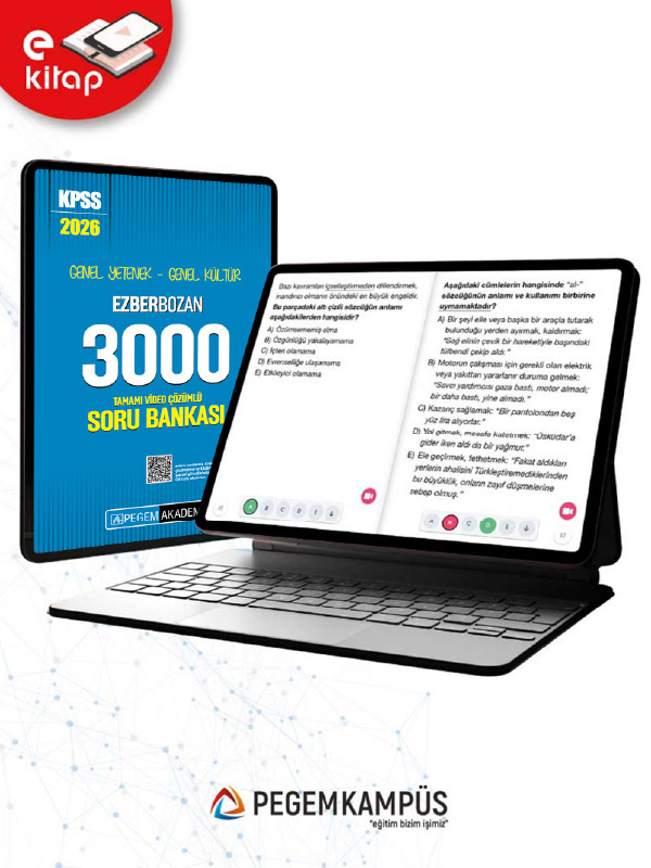 2026 KPSS Genel Yetenek Genel Kültür 3000 Tamamı Video Çözümlü Ezberbozan E-Soru Bankası 2026 KPSS Genel Yetenek Genel Kültür 3000 Tamamı Video Çözümlü Ezberbozan E-Soru Bankası
