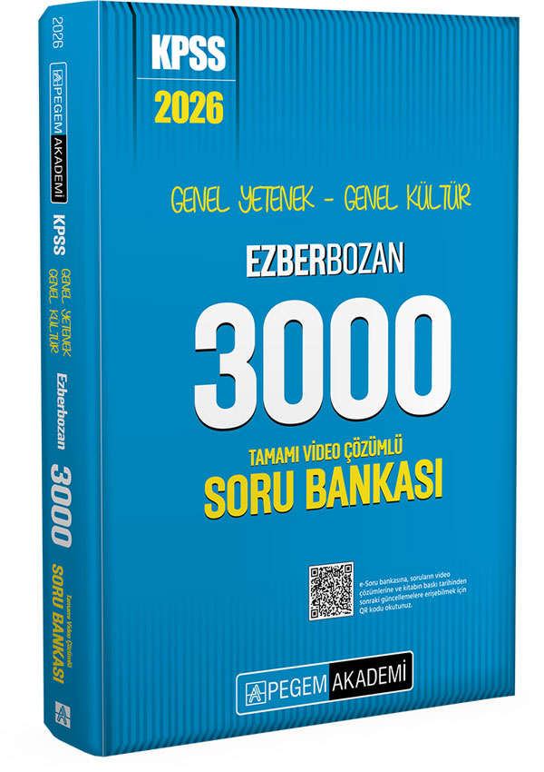 2026 KPSS Genel Yetenek Genel Kültür Ezberbozan 3000 Tamamı Video Çözümlü Soru Bankası 2026 KPSS Genel Yetenek Genel Kültür Ezberbozan 3000 Tamamı Video Çözümlü Soru Bankası