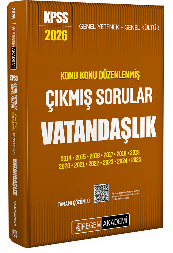 2026 KPSS Genel Yetenek Genel Kültür Konu Konu Düzenlenmiş Tamamı Çözümlü Çıkmış Sorular VATANDAŞLIK