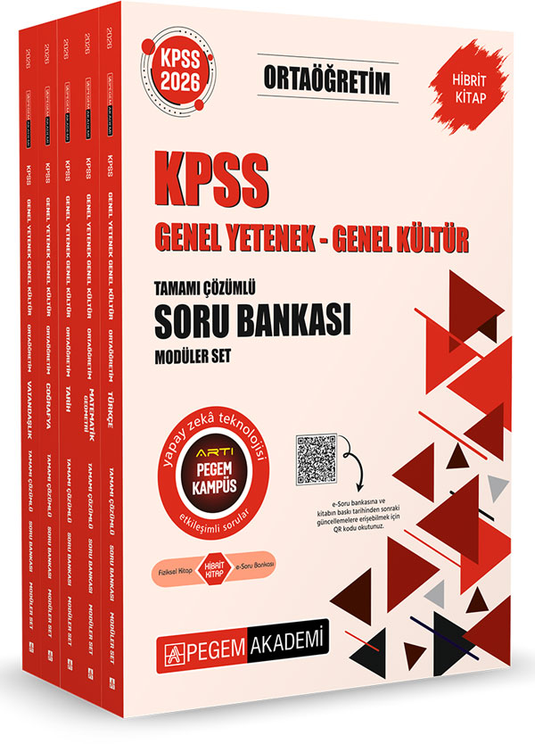 2026 KPSS Ortaöğretim Soru Bankası Modüler Set Genel Yetenek Genel Kültür Tamamı Çözümlü (5 Kitap) 2026 KPSS Ortaöğretim Soru Bankası Modüler Set Genel Yetenek Genel Kültür Tamamı Çözümlü (5 Kitap)