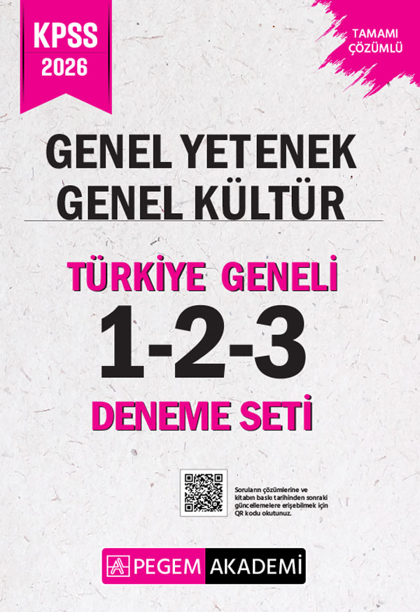 2026 KPSS Genel Yetenek Genel Kültür Tamamı Çözümlü Türkiye Geneli 1-2-3 (3'lü Deneme Seti)