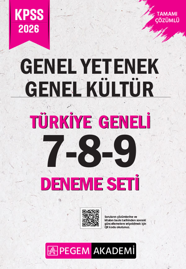 2026 KPSS Genel Yetenek Genel Kültür Tamamı Çözümlü Türkiye Geneli 7-8-9 (3'lü Deneme Seti) 2026 KPSS Genel Yetenek Genel Kültür Tamamı Çözümlü Türkiye Geneli 7-8-9 (3'lü Deneme Seti)