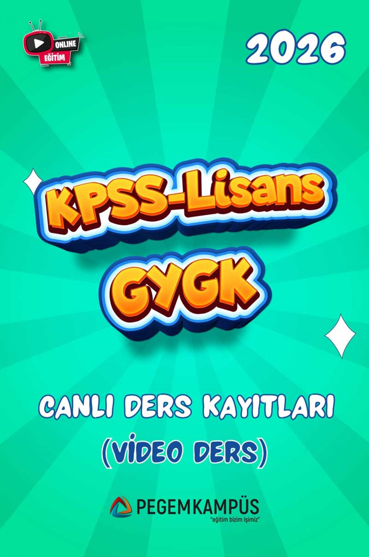 2026 KPSS Lisans Genel Yetenek Genel Kültür Canlı Ders Kayıtları (Video Ders)