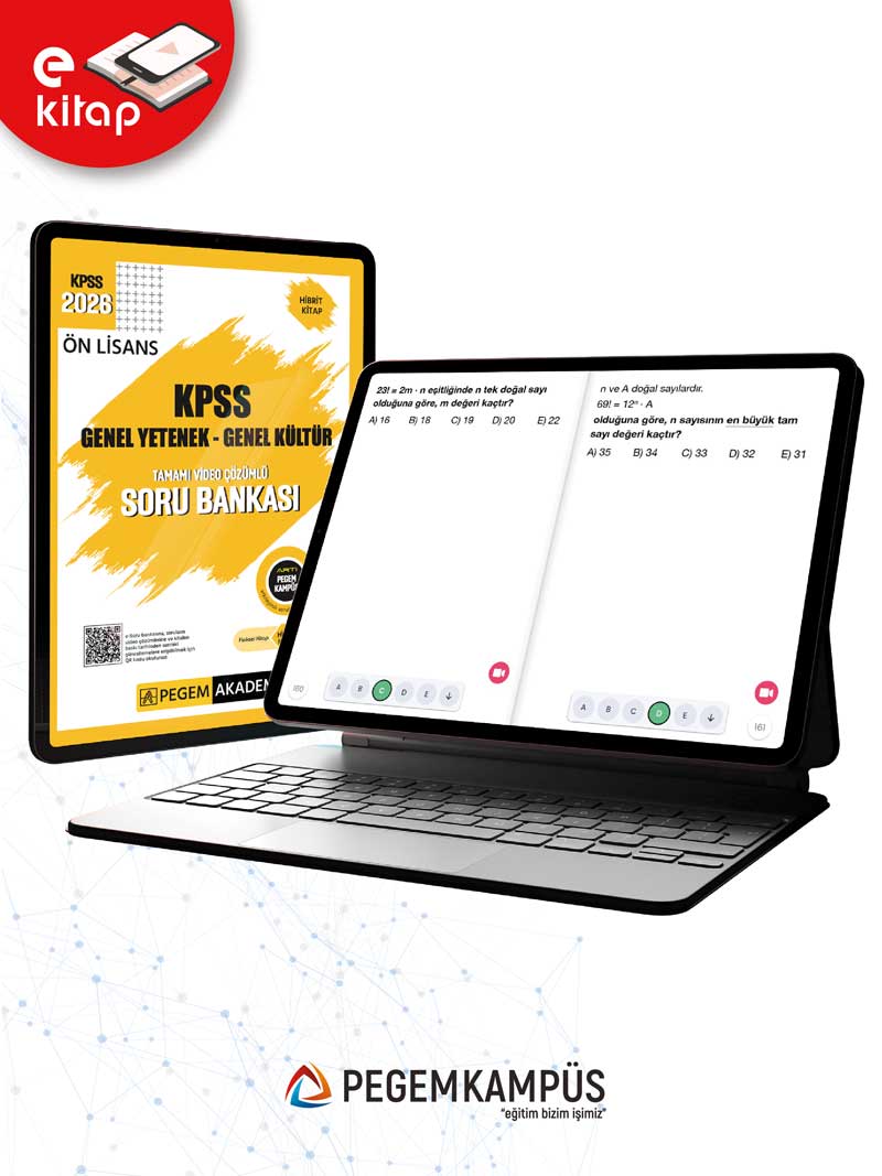 2026 KPSS Ön Lisans Genel Yetenek Genel Kültür Tamamı Video Çözümlü E-Soru Bankası