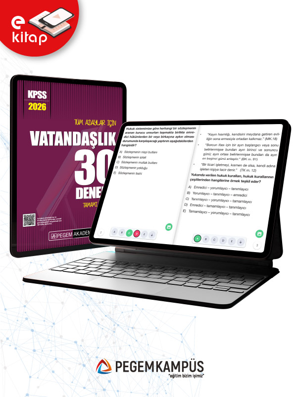 2026 KPSS Tüm Adaylar İçin Vatandaşlık Tamamı Çözümlü 30 E-Deneme