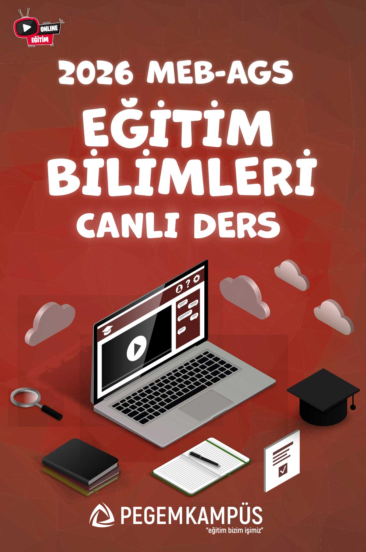 2026 MEB-AGS Eğitim Bilimleri Canlı Ders + Soru Bankası + AGS Video Kayıtları