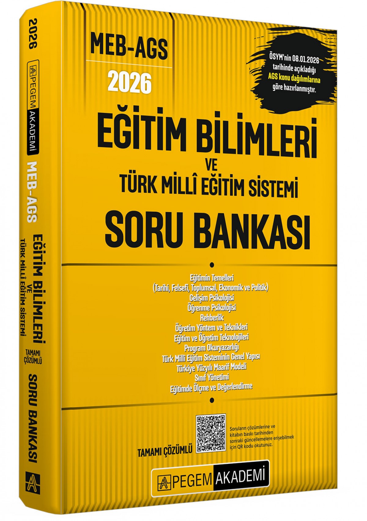 2026 MEB AGS Eğitim Bilimleri ve Türk Milli Eğitim Sistemi Tamamı Çözümlü Soru Bankası