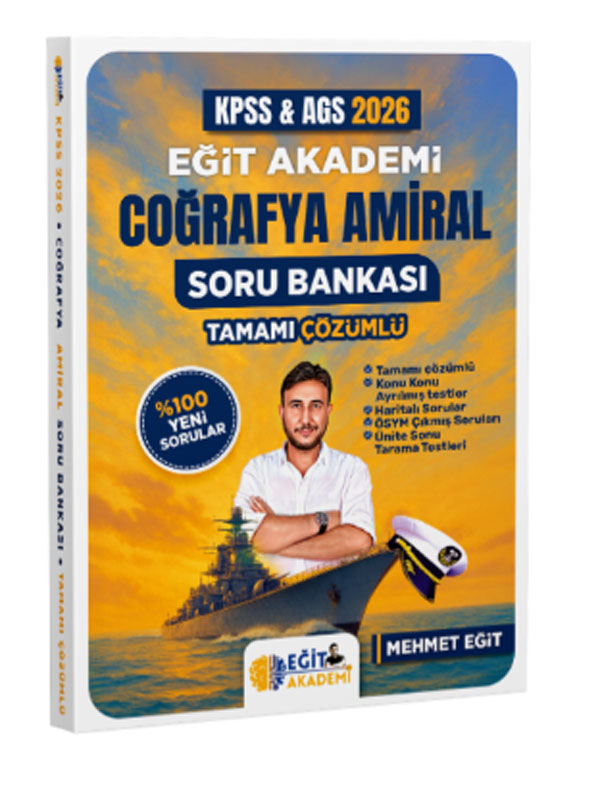 2026 MEB AGS KPSS Coğrafya Amiral Soru Bankası Tamamı Çözümlü Eğit Akademi