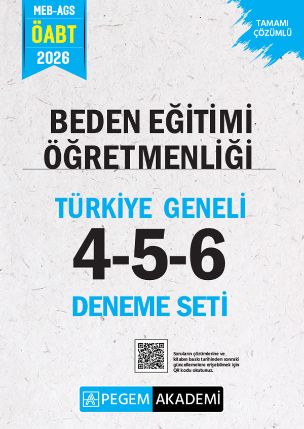 2026 MEB AGS ÖABT Beden Eğitimi Öğretmenliği Tamamı Çözümlü Türkiye Geneli 4-5-6 (3'lü Deneme Seti) 2026 MEB AGS ÖABT Beden Eğitimi Öğretmenliği Tamamı Çözümlü Türkiye Geneli 4-5-6 (3'lü Deneme Seti)