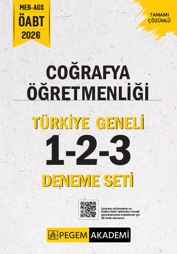 2026 MEB AGS ÖABT Coğrafya Öğretmenliği Tamamı Çözümlü Türkiye Geneli 1-2-3 (3'lü Deneme Seti) 2026 MEB AGS ÖABT Coğrafya Öğretmenliği Tamamı Çözümlü Türkiye Geneli 1-2-3 (3'lü Deneme Seti)