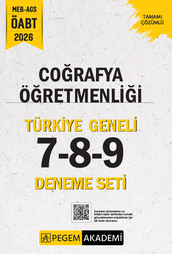 2026 MEB AGS ÖABT Coğrafya Öğretmenliği Tamamı Çözümlü Türkiye Geneli 7-8-9 (3'lü Deneme Seti) 2026 MEB AGS ÖABT Coğrafya Öğretmenliği Tamamı Çözümlü Türkiye Geneli 7-8-9 (3'lü Deneme Seti)