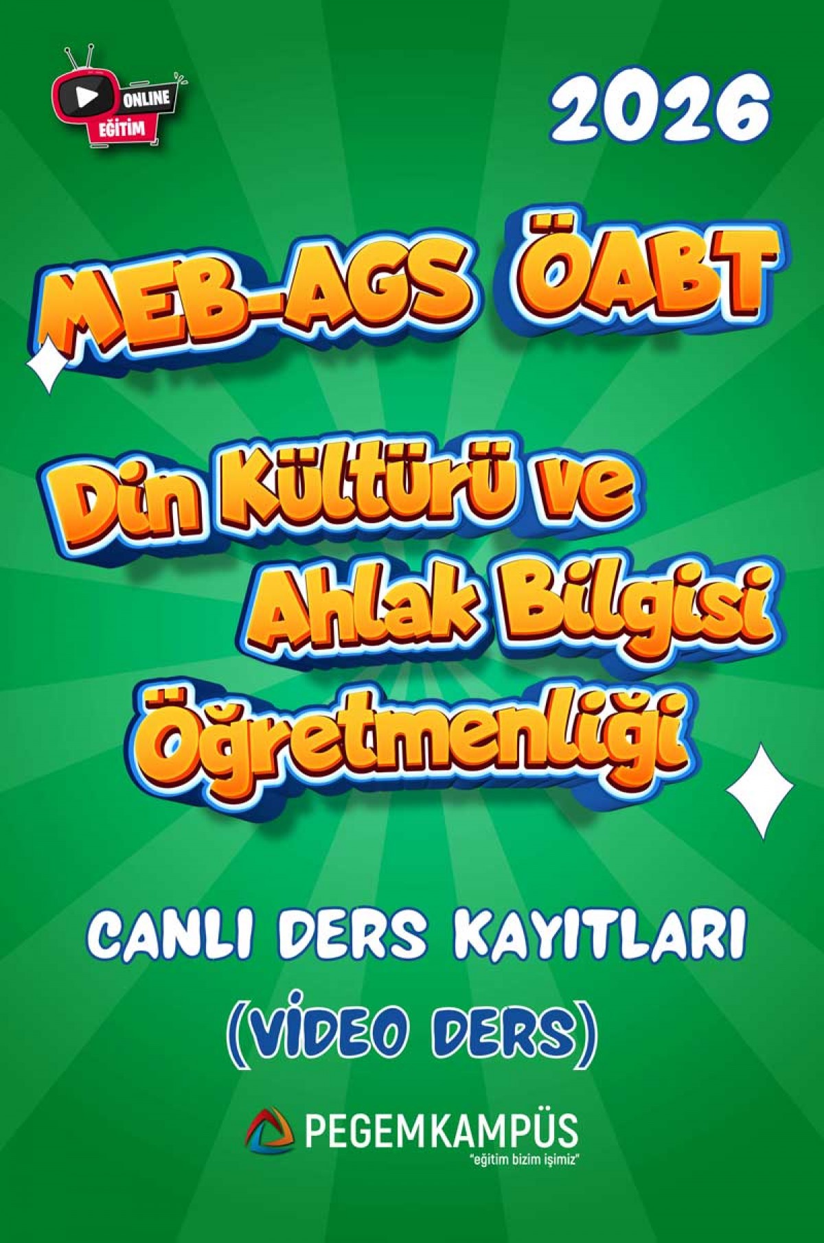 2026 MEB-AGS ÖABT Din Kültürü ve Ahlak Bilgisi Öğretmenliği Canlı Ders Kayıtları (Video Ders)