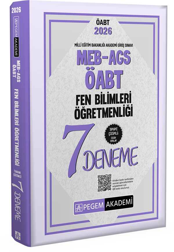 2026 MEB AGS ÖABT Fen Bilimleri Öğretmenliği Tamamı Çözümlü 7 Deneme 2026 MEB AGS ÖABT Fen Bilimleri Öğretmenliği Tamamı Çözümlü 7 Deneme