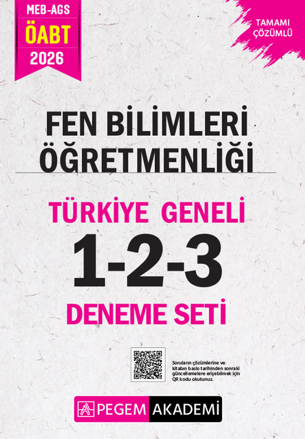 2026 MEB AGS ÖABT Fen Bilimleri Öğretmenliği Tamamı Çözümlü Türkiye Geneli 1-2-3 (3'lü Deneme Seti)