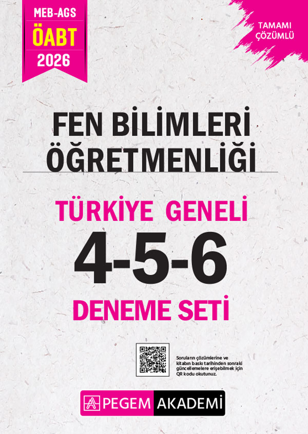 2026 MEB AGS ÖABT Fen Bilimleri Öğretmenliği Tamamı Çözümlü Türkiye Geneli 4-5-6 (3'lü Deneme Seti) 2026 MEB AGS ÖABT Fen Bilimleri Öğretmenliği Tamamı Çözümlü Türkiye Geneli 4-5-6 (3'lü Deneme Seti)