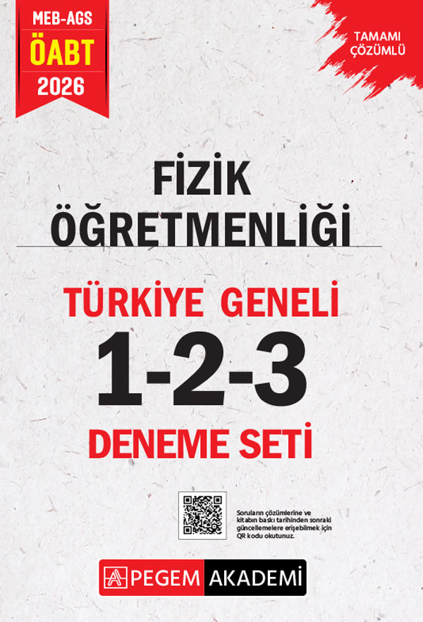 2026 MEB AGS ÖABT Fizik Öğretmenliği Tamamı Çözümlü Türkiye Geneli 1-2-3 (3'lü Deneme Seti) 2026 MEB AGS ÖABT Fizik Öğretmenliği Tamamı Çözümlü Türkiye Geneli 1-2-3 (3'lü Deneme Seti)