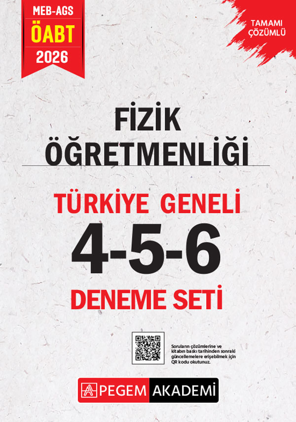 2026 MEB AGS ÖABT Fizik Öğretmenliği Tamamı Çözümlü Türkiye Geneli 4-5-6 (3'lü Deneme Seti) 2026 MEB AGS ÖABT Fizik Öğretmenliği Tamamı Çözümlü Türkiye Geneli 4-5-6 (3'lü Deneme Seti)