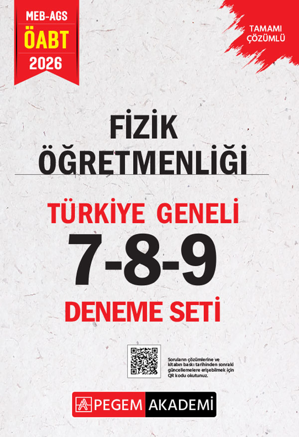 2026 MEB AGS ÖABT Fizik Öğretmenliği Tamamı Çözümlü Türkiye Geneli 7-8-9 (3'lü Deneme Seti)