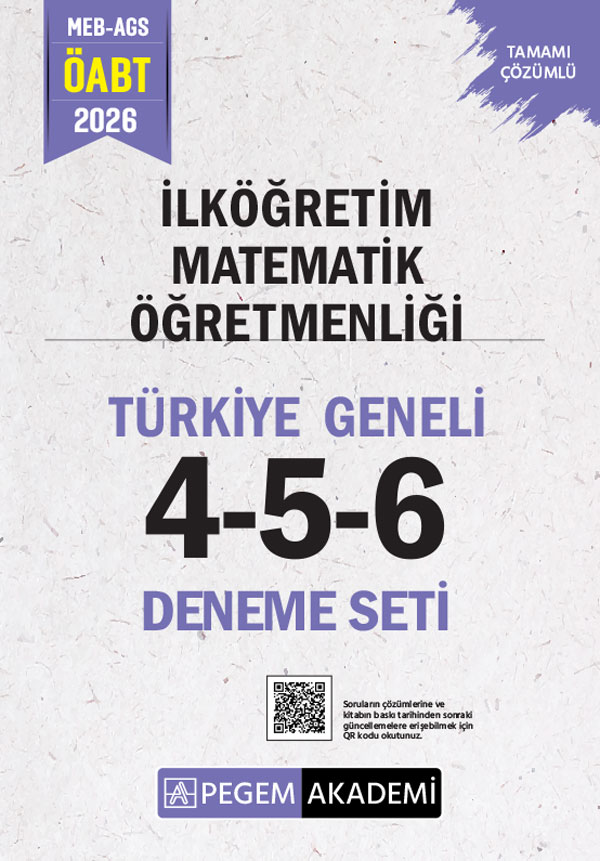 2026 MEB AGS ÖABT İlköğretim Matematik Öğretmenliği Tamamı Çözümlü Türkiye Geneli 4-5-6 (3'lü Deneme Seti) 2026 MEB AGS ÖABT İlköğretim Matematik Öğretmenliği Tamamı Çözümlü Türkiye Geneli 4-5-6 (3'lü Deneme Seti)