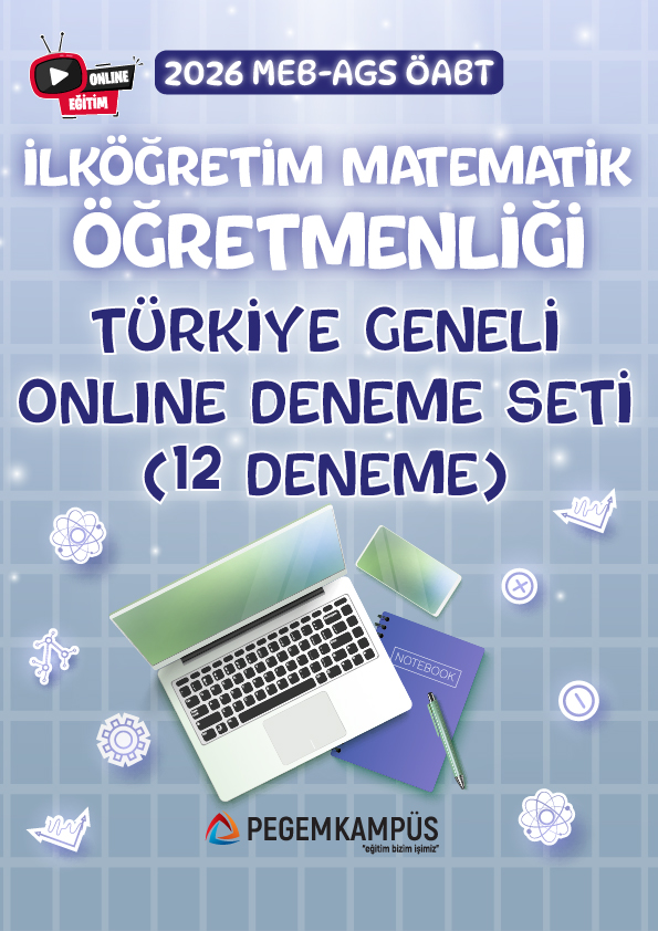2026 MEB-AGS ÖABT İlköğretim Matematik Öğretmenliği Türkiye Geneli Online Deneme Seti (12 Deneme)