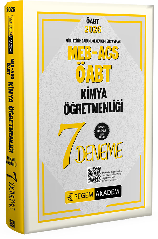 2026 MEB AGS ÖABT Kimya Öğretmenliği Tamamı Çözümlü 7 Deneme