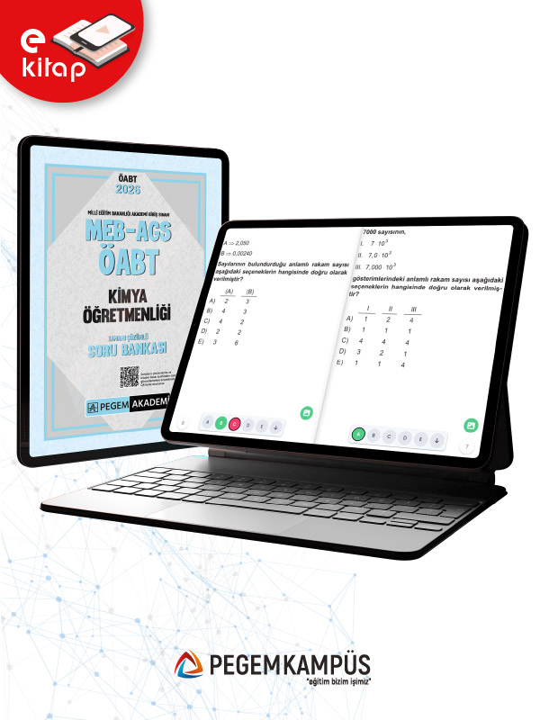 2026 MEB-AGS ÖABT Kimya Öğretmenliği Tamamı Çözümlü E-Soru Bankası