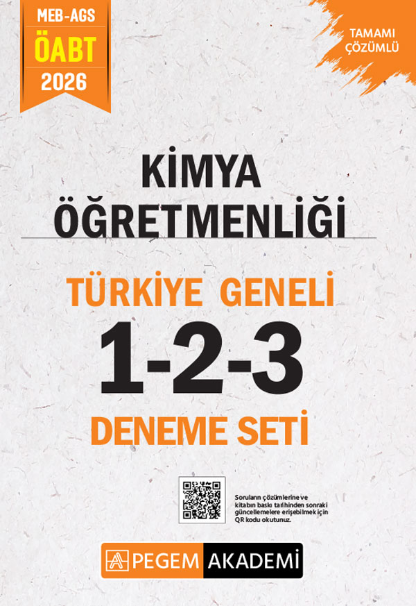 2026 MEB AGS ÖABT Kimya Öğretmenliği Tamamı Çözümlü Türkiye Geneli 1-2-3 (3'lü Deneme Seti) 2026 MEB AGS ÖABT Kimya Öğretmenliği Tamamı Çözümlü Türkiye Geneli 1-2-3 (3'lü Deneme Seti)