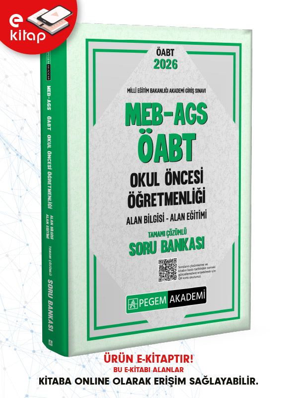2026 MEB-AGS ÖABT Okul Öncesi Öğretmenliği Alan Bilgisi - Alan Eğitimi Tamamı Çözümlü E-Soru Bankası