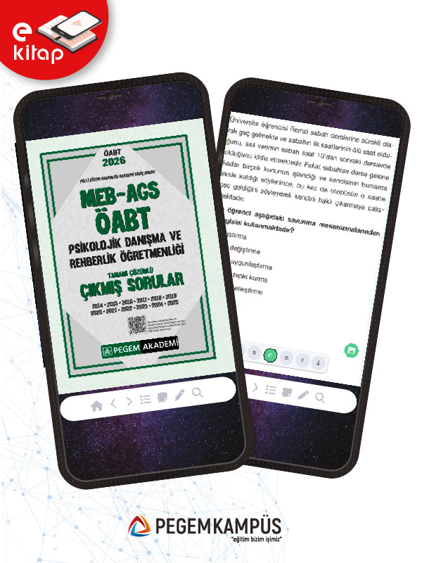 2026 MEB-AGS ÖABT Psikolojik Danışma ve Rehberlik Öğretmenliği Tamamı Çözümlü Çıkmış Sorular (e-kitap)