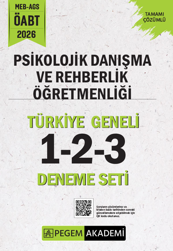 2026 MEB AGS ÖABT Psikolojik Danışma ve Rehberlik Öğretmenliği Tamamı Çözümlü Türkiye Geneli 1-2-3 (3'lü Deneme Seti) 2026 MEB AGS ÖABT Psikolojik Danışma ve Rehberlik Öğretmenliği Tamamı Çözümlü Türkiye Geneli 1-2-3 (3'lü Deneme Seti)