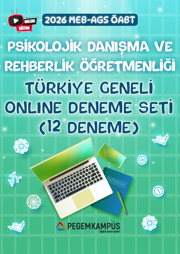 2026 MEB-AGS ÖABT Psikolojik Danışma ve Rehberlik Öğretmenliği Türkiye Geneli Online Deneme Seti (12 Deneme)
