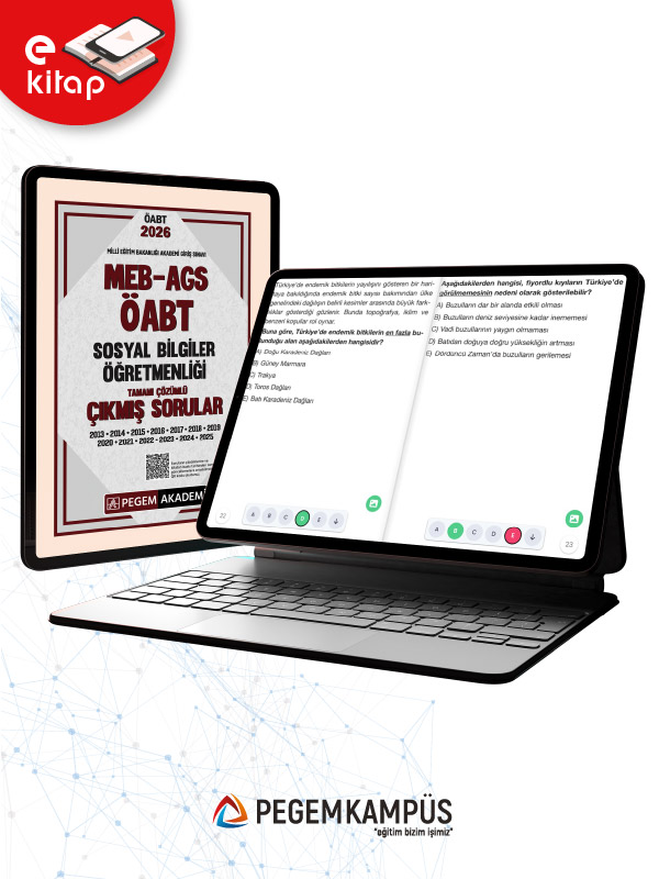 2026 MEB-AGS ÖABT Sosyal Bilgiler Öğretmenliği Tamamı Çözümlü Çıkmış Sorular (e-kitap)