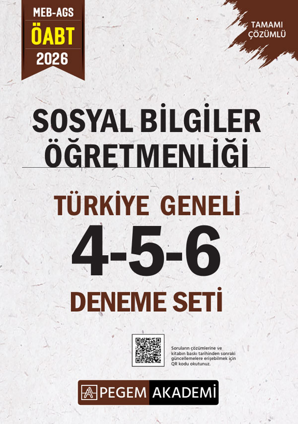 2026 MEB AGS ÖABT Sosyal Bilgiler Öğretmenliği Tamamı Çözümlü Türkiye Geneli 4-5-6 (3'lü Deneme Seti) 2026 MEB AGS ÖABT Sosyal Bilgiler Öğretmenliği Tamamı Çözümlü Türkiye Geneli 4-5-6 (3'lü Deneme Seti)