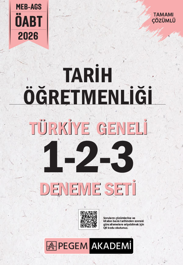 2026 MEB AGS ÖABT Tarih Öğretmenliği Tamamı Çözümlü Türkiye Geneli 1-2-3 (3'lü Deneme Seti) 2026 MEB AGS ÖABT Tarih Öğretmenliği Tamamı Çözümlü Türkiye Geneli 1-2-3 (3'lü Deneme Seti)