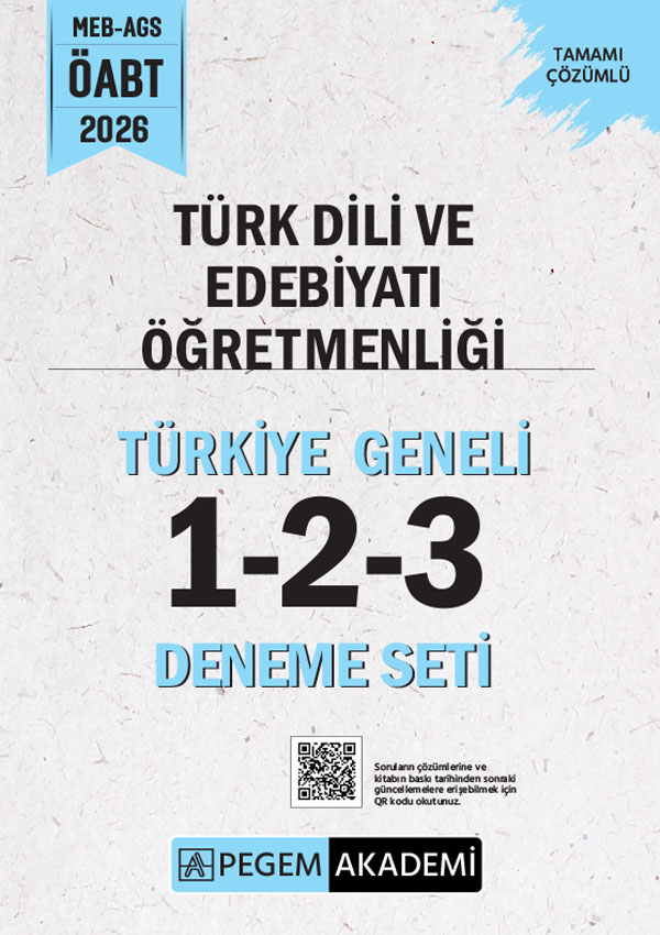 2026 MEB AGS ÖABT Türk Dili ve Edebiyatı Öğretmenliği Tamamı Çözümlü Türkiye Geneli 1-2-3 (3'lü Deneme Seti) 2026 MEB AGS ÖABT Türk Dili ve Edebiyatı Öğretmenliği Tamamı Çözümlü Türkiye Geneli 1-2-3 (3'lü Deneme Seti)